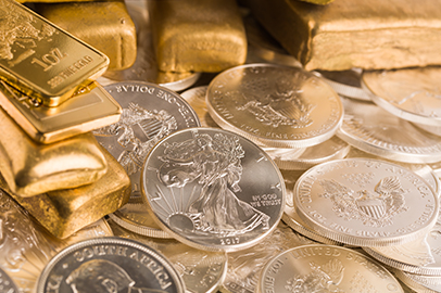 Gold bullion and coins